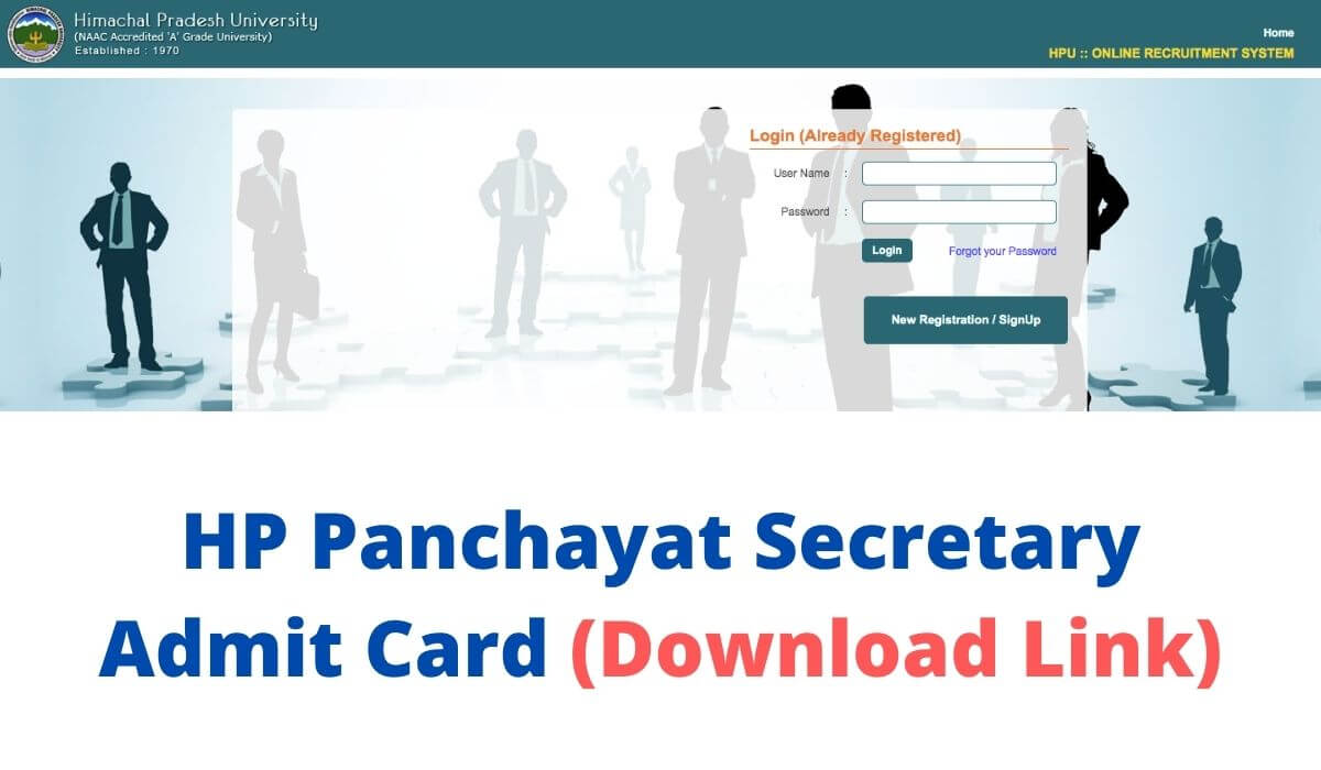 HP Panchayat Secretary Admit Card 2021 Download Link at recruitment.hpushimla.in