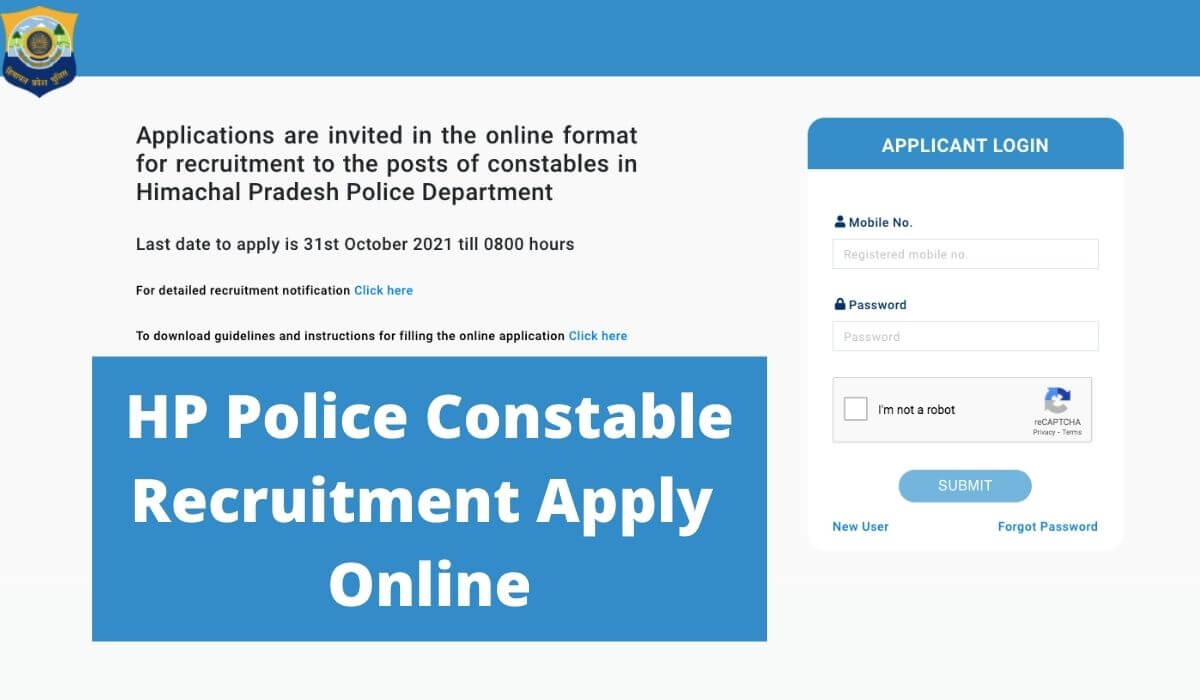 HP Police Constable Recruitment 2021 Apply Online, 1334 Vacancy Notification and Eligibility