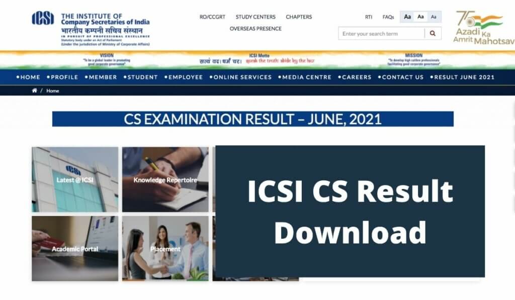 ICSI CS Result 2021 Released Direct Link for Professional, Executive, Foundation
