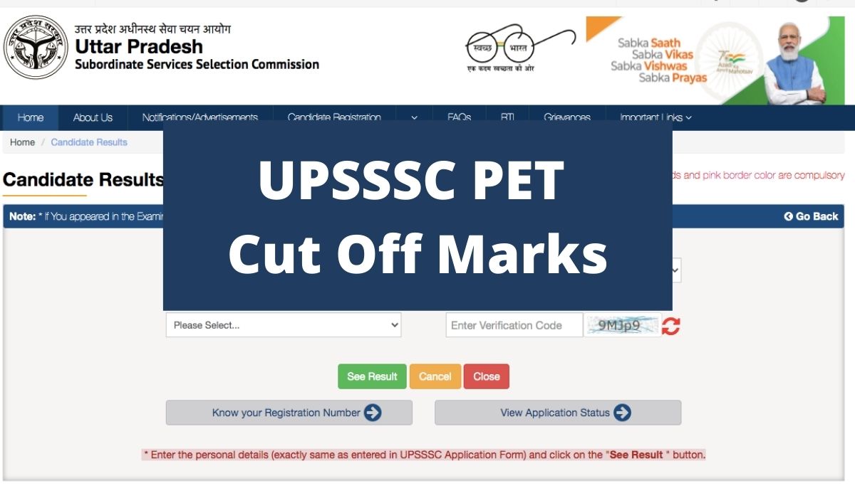 UPSSSC PET Cut Off 2021 Direct LINK Check Expected CutOff Marks