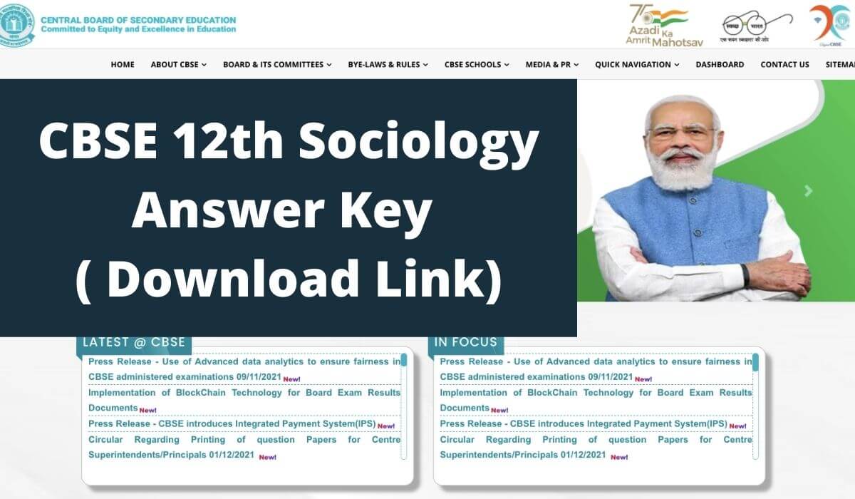 CBSE 12th Sociology Answer Key 2021 (Download Link) Class 12 Term 1 Exam Solutions