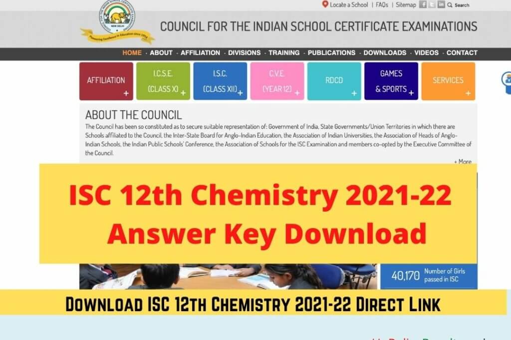ISC 12th Chemistry paPER ANALYSIS AND ANSWER KEY 2021-22