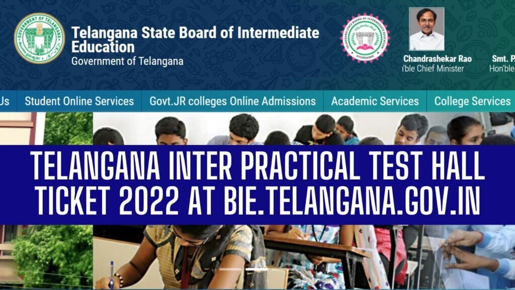 Telangana Inter Practical Test Hall Ticket 2022 at bie.telangana.gov.in