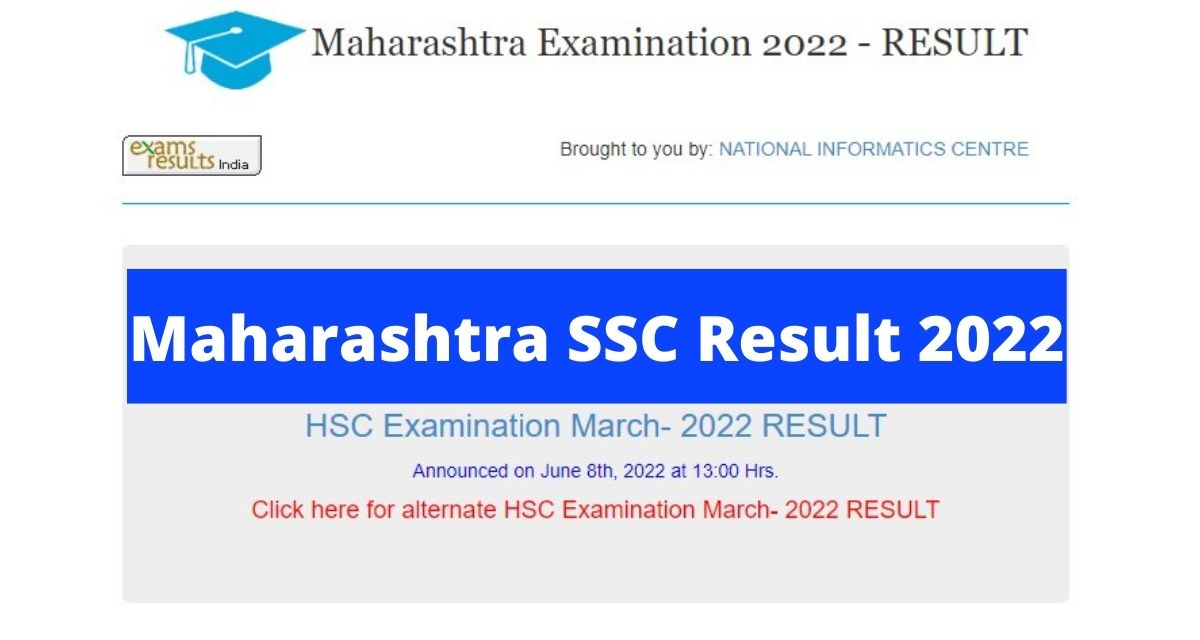 Maharashtra SSC Result 2022, mahresult.nic.in Direct Download Link