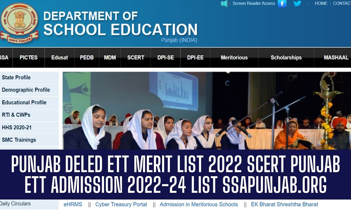 Punjab Deled Ett Merit List 2022