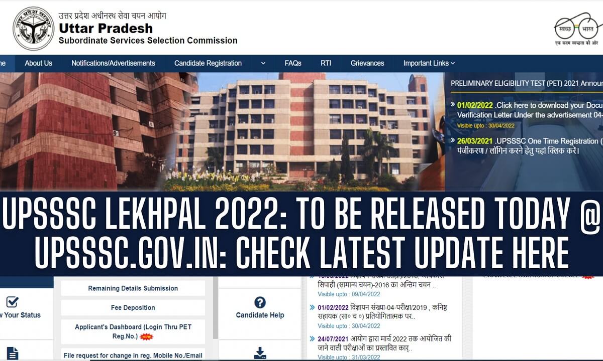 UPSSSC Lekhpal Result 2022