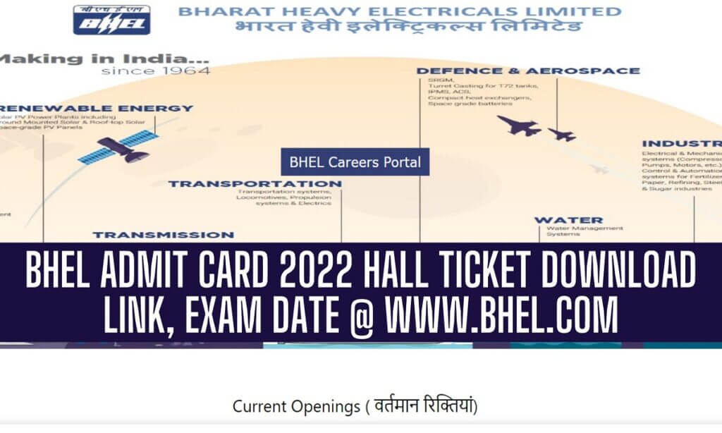 BHEL Admit Card 2022