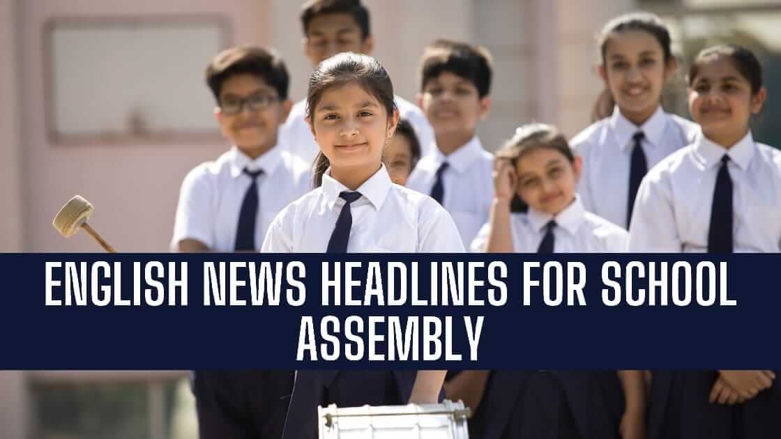 news presentation in school assembly