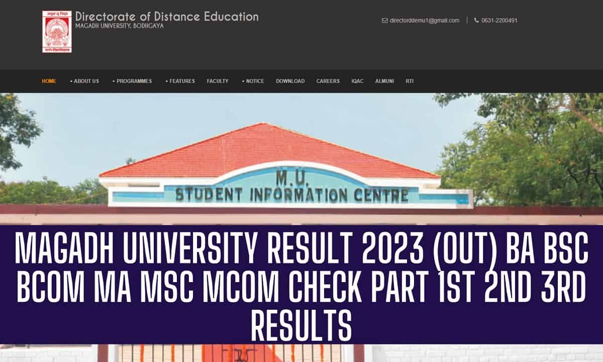 Magadh University Result 2023, Download [बीए, बीएससी, बीकॉम] @mudde.org