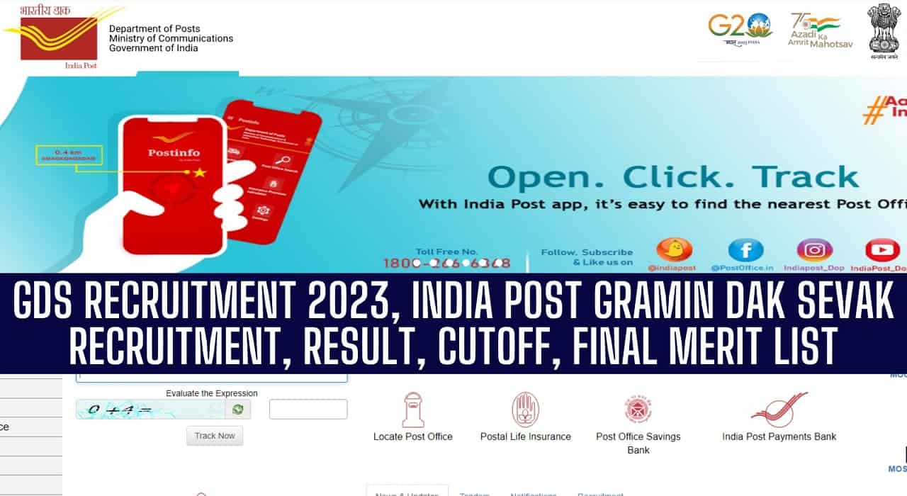 GDS Recruitment 2023,Result, Cutoff, Final Merit List [इंडिया पोस्ट ग्रामीण डाक सेवक भर्ती] @indiapostgdsonline.gov.in
