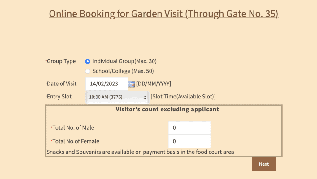 Mughal Garden's Amrit Udayan Ticket Booking