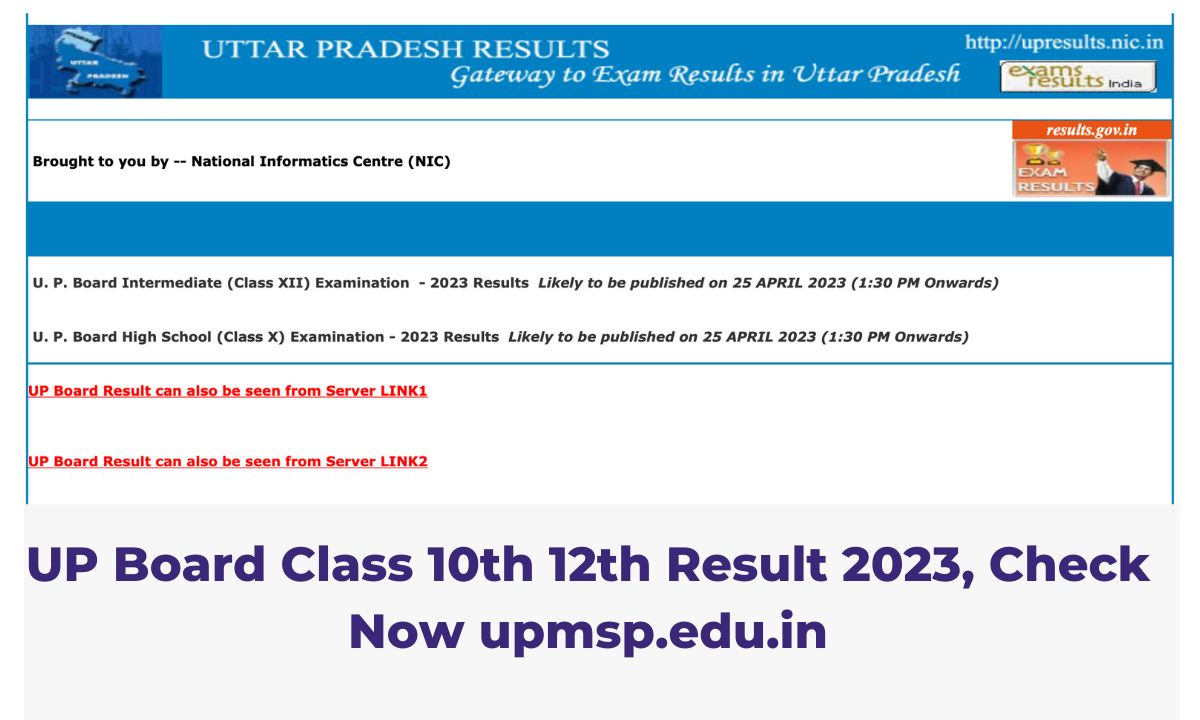 up board 10th 12th Result 2023