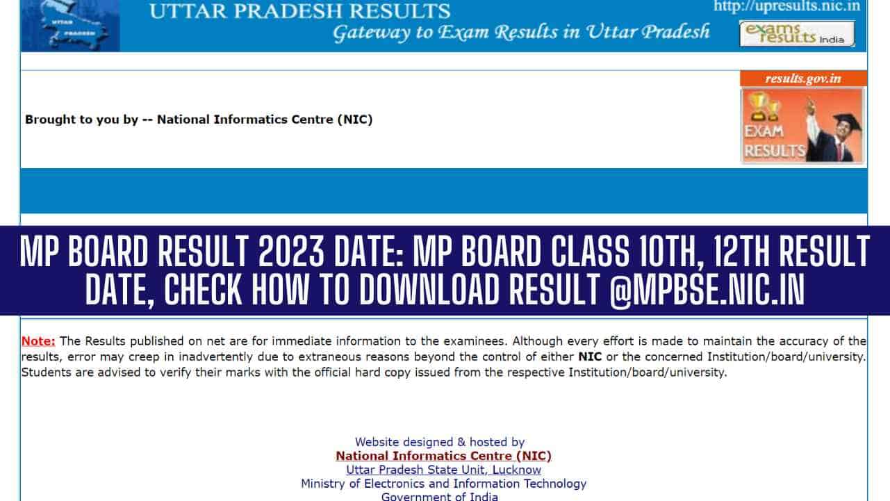 MP Board Class 10th Result 2023 Date, Download Marksheet @result.mpbse.nic.in