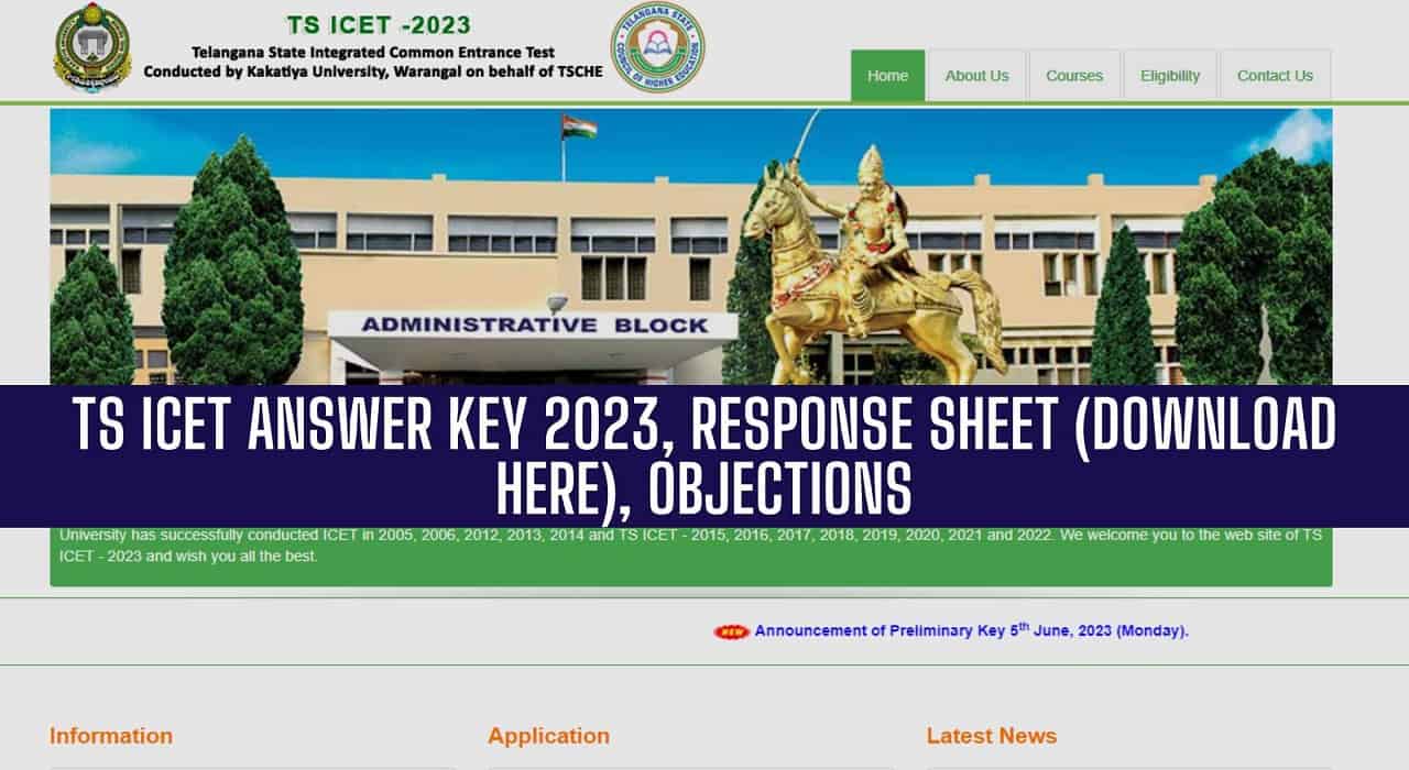 TS ICET Answer Key 2023, Download @icet.tsche.ac.in 
